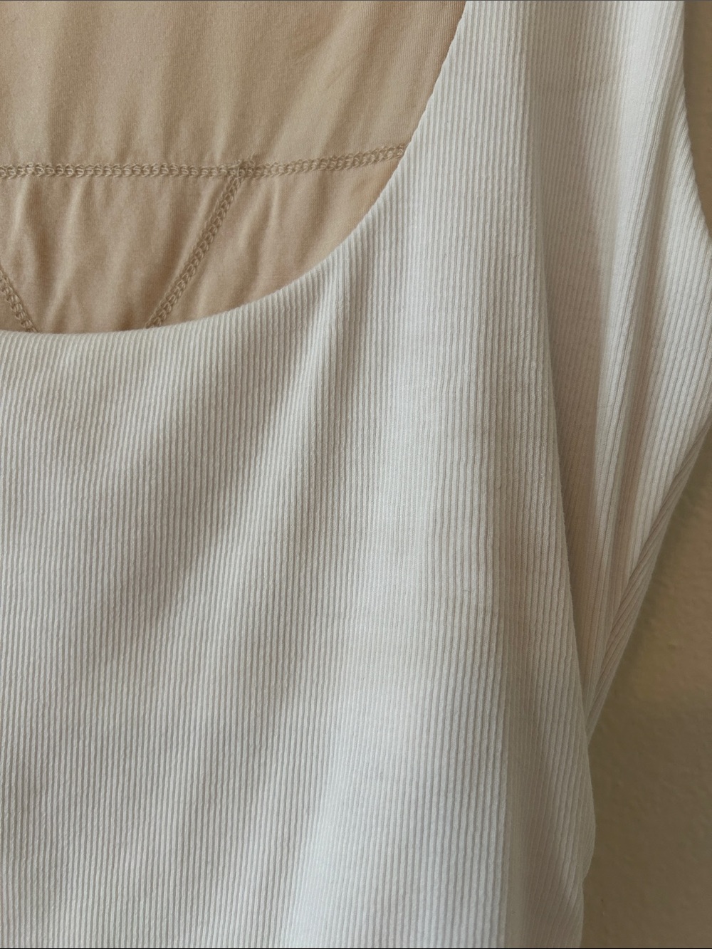 OGL - Classic White Ribbed Sleeveless Top - Picture 4 of 4